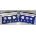 Republic of the Philippines proof coin sets dated 1977 and 1980, both in original cases and paper