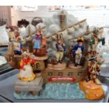 Two trays of Royal Doulton Bunnykins items to include: HMS Bunnykins Pirate ship Shipmates