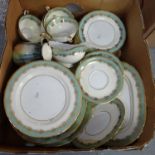 Box of china, mostly Aynsley English bone china Thomas Goode & Co dinnerware to include: dinner