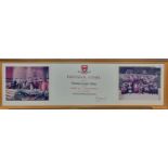 University of Wales certificate with photographs signed by Charles Prince of Wales. 25x97cm
