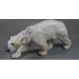 Royal Copenhagen Danish porcelain figure of a striding polar bear, shape no. 425. (B.P. 21% + VAT)