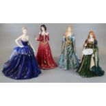 Coalport English fine bone china figurine 'The Jubilee Ball', together with three Royal Worcester