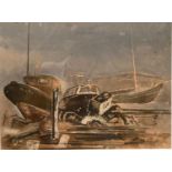 Francis Alan Raubenheimer (South African born 1927), 'Boats Durban', signed. Watercolours. 33x42cm