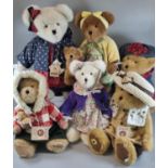 Collection of six modern Boyds 'The Head Bean collection' and other teddy bears. (6) (B.P. 21% +