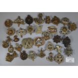 Large collection of British military cap badges, various to include: London Scottish, Gloucester