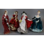 Three Royal Doulton bone china figurines to include; Royal Doulton Classics 'Y Gymraes- Welsh Lady