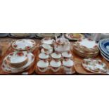 Three trays of Royal Albert 'Old Country Roses' English bone china design items to include: