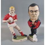 Two John Hughes Rugby Union pottery Groggs to include: Neil Jenkins and former Wales coach Graham