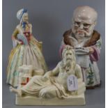 Royal Doulton bone china figurine 'Mrs Fitzherbert' HN2007, Royal Doulton HN2993 'Old Father Thames'