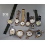 Bag of assorted modern wristwatches and pocket watches. (B.P. 21% + VAT)