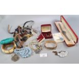 Collection of silver and costume jewellery, watches etc. (B.P. 21% + VAT)