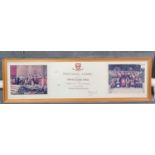 University of Wales certificate with photographs signed by Charles Prince of Wales. 25x97cm