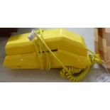 1970s yellow telephone. (B.P. 21% + VAT)