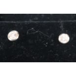 9ct gold diamond pair of stud earrings. 1g approx. (B.P. 21% + VAT)