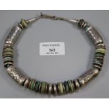 Silver Anne Farag designer jewellery beaded necklace. (B.P. 21% + VAT)