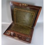 Victorian mahogany and brass banded writing slope. (B.P. 21% + VAT)