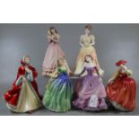 Collection of Coalport and Doulton bone china figurines, to include: 'Rachel', 'Buttercup', Ladies