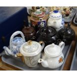 Tray of assorted ceramic teapots. (B.P. 21% + VAT)