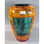 Modern Poole Pottery Gemstones concave vase. 34cm high approx. (B.P. 21% + VAT)