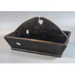 19th century rustic two section cutlery box with hand hole. (B.P. 21% + VAT)