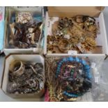 Box comprising assorted costume jewellery, shell and beaded jewellery etc. (B.P. 21% + VAT)