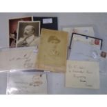 Small selection of early British covers 1821-1857, couple of Royalty postcards and Photograph of