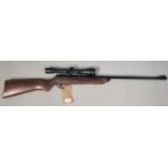 BSA Meteor Mark II .22 calibre break action air rifle with Hunter 4X40 telescopic sight. OVER 18'S