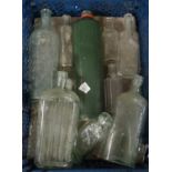 Collection of vintage Chemist and other bottles, one marked 'Quicko', 'Scrubbs Fluid' etc. (B.P. 21%