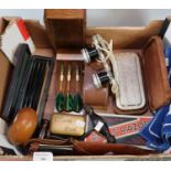 Collection of oddments, to include: various corkscrews, Rolls vintage razor, cased vintage razor