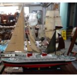 Group of assorted ship models, to include: the liner 'United States', a J class racing yacht or