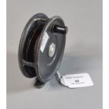 Hardy Brothers Ltd. ,'The Uniqua' 3 and 3/8 inch centre pin fly fishing reel. (B.P. 21% + VAT)