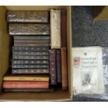 Box of vintage and antiquarian books to include: a set of six early 20th Century 'Century Library'