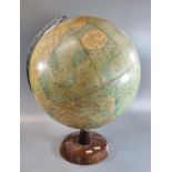 1960s Philips' 13.5 inch Terrestrial globe. (B.P. 21% + VAT)