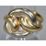 14ct gold abstract design ring, 8g approx. (B.P. 21% + VAT)