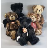 Collection of five Charlie teddy bears, to include: 'Maximillian', 'Crumble', 'Mia', 'Jasper' and '