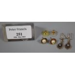 Two pairs of 9ct gold earrings, 3.4g approx. (B.P. 21% + VAT)