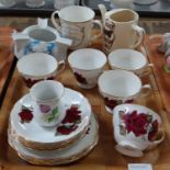 Fourteen piece Royal Vale 'Rose' design tea ware etc. (B.P. 21% + VAT)
