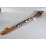 Theatrical steel headed mace with wooden handle and leather grip. (B.P. 21% + VAT)