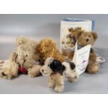 Three Boyds miniature bears, to include: 'Verna', together with a Steiff miniature 'Cockie' soft toy