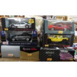 Collection of eight Maisto 1:18 scale model vehicles in original boxes, to include: Mercedes CLK-