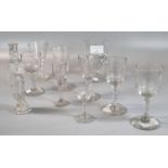 Collection of antique glasses: Rummers etc. (10) (B.P. 21% + VAT)