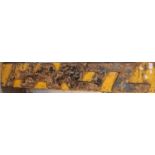 Very heavy metal relief rectangular shaped sign reading 'Hartl' 130cm wide approx. (B.P. 21% + VAT)