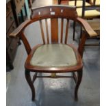 Early 20th stained captains armchair. (B.P. 21% + VAT)