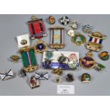 Collection of RAOB medals and enamel RAOB badges, to include: Sapper Lodge, Lyneham Lodge, plus a