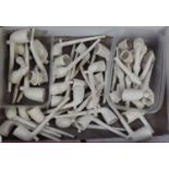 Collection of vintage clay pipes, to include: Irish shamrock and harp, football/boot and ball,