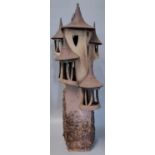 Avondale Pottery, novelty tealight/candle holder in the form of a mythical castle. 83cm high approx.