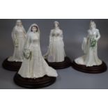 Four Coalport bone china Royalty figurines, all on wooden bases, to include: 'Queen Victoria', '