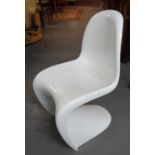 Unusual plastic cantilever side chair in the style of Verner Panton, for Bayer. (B.P. 21% + VAT)