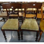 Pair of mahogany regency design dining chairs with drop in seats. (2) (B.P. 21% + VAT)