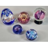 Collection of Caithness glass paperweights, all in original boxes, some with COA to include: